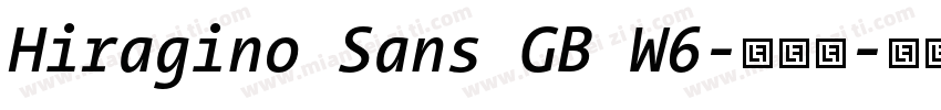 Hiragino Sans GB W6-半粗体字体转换
